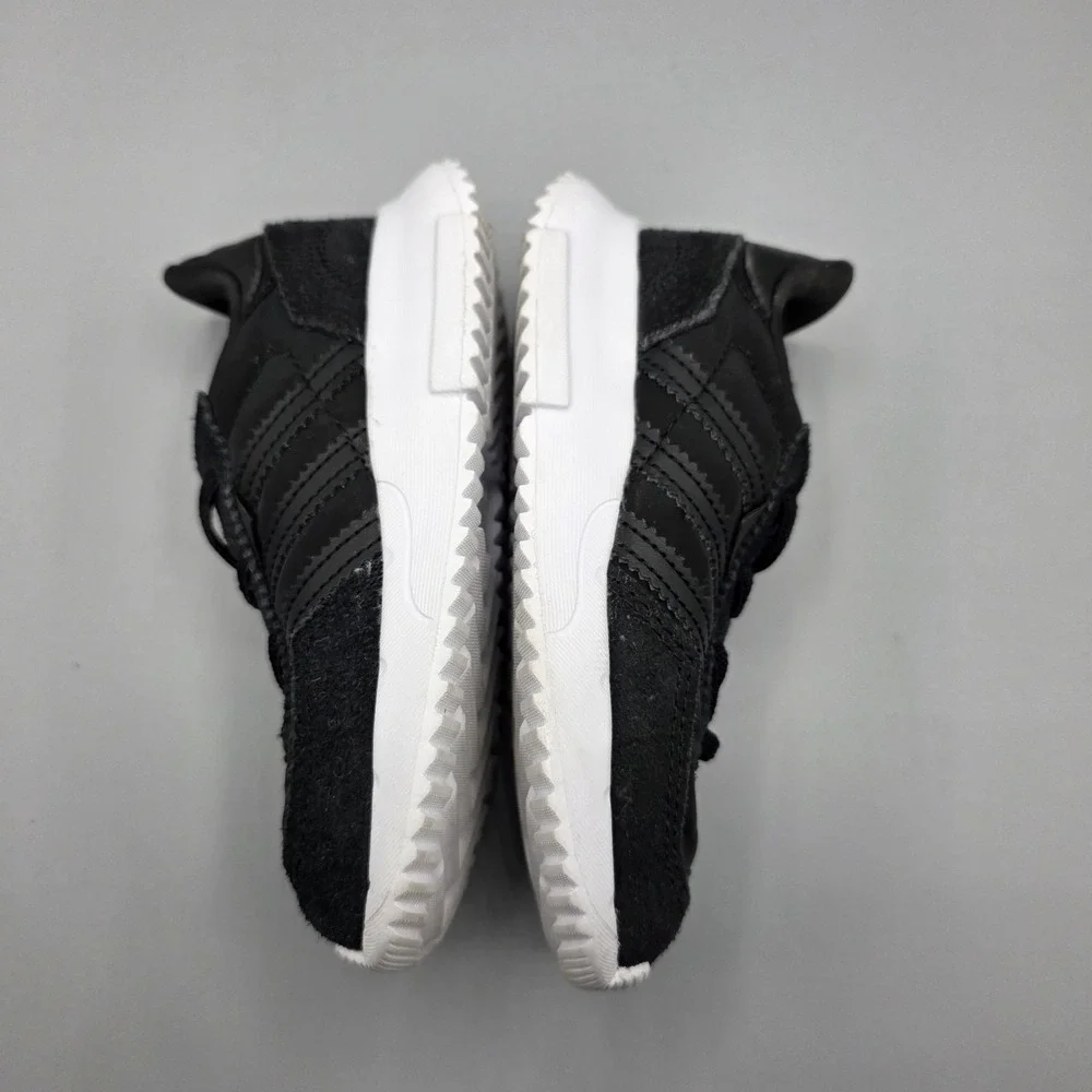 Adidas Retropy F2 EL I Sneakers Shoes Toddler 9 Black Leather Nylon‎ Kids GW3316